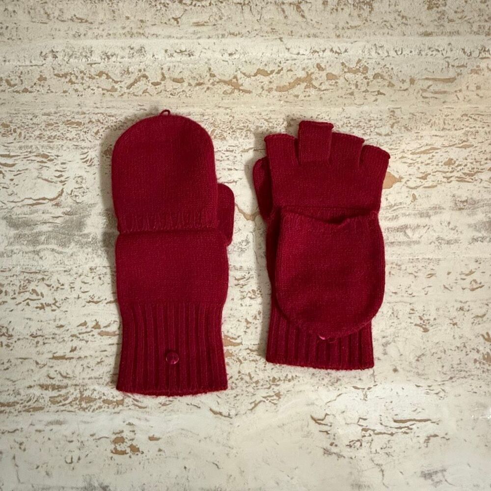 100% Cashmere Express womens convertible fingerless gloves with mittens